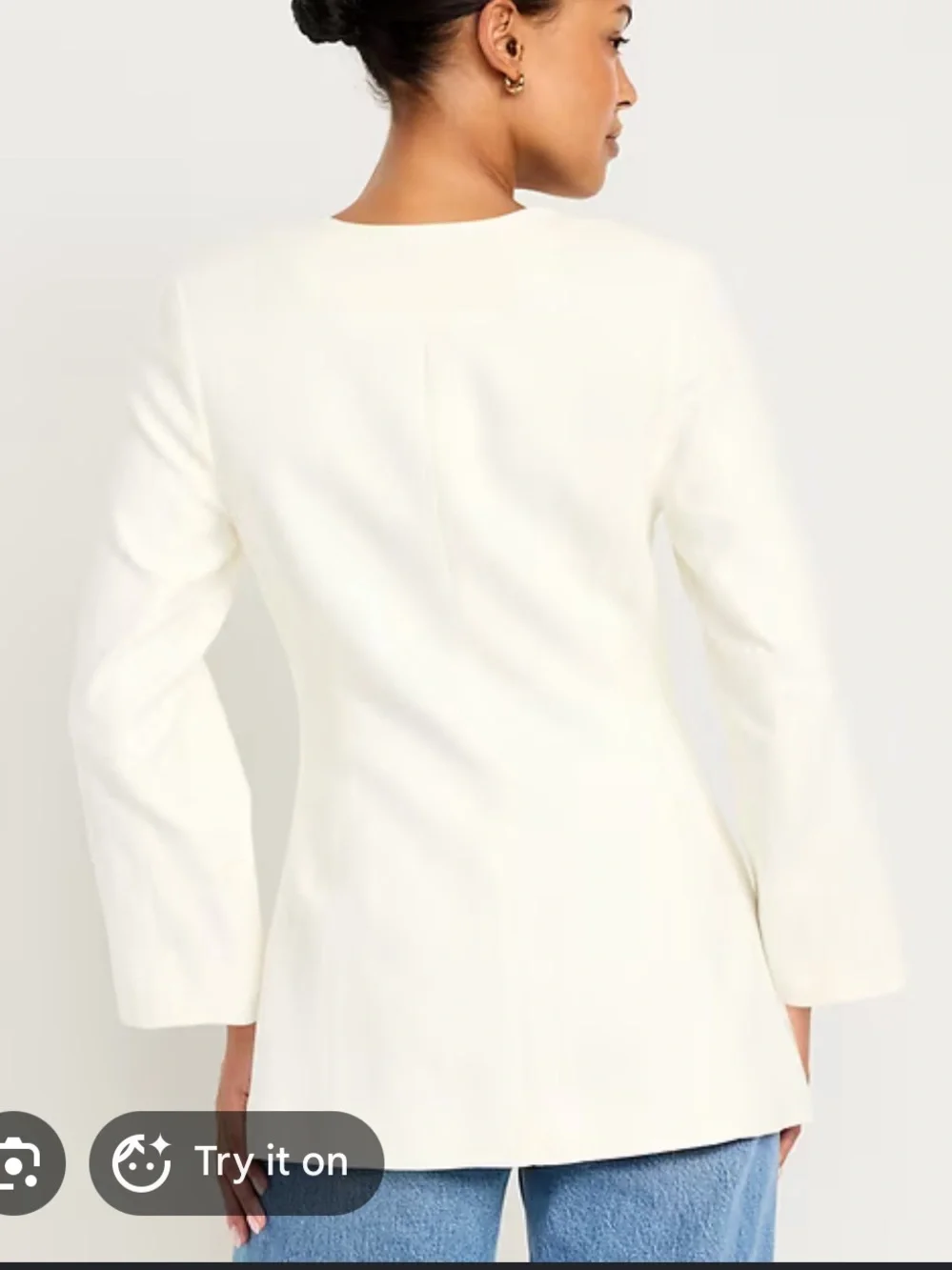 NWT Old Navy fitted long blazer - Picture 5 of 7